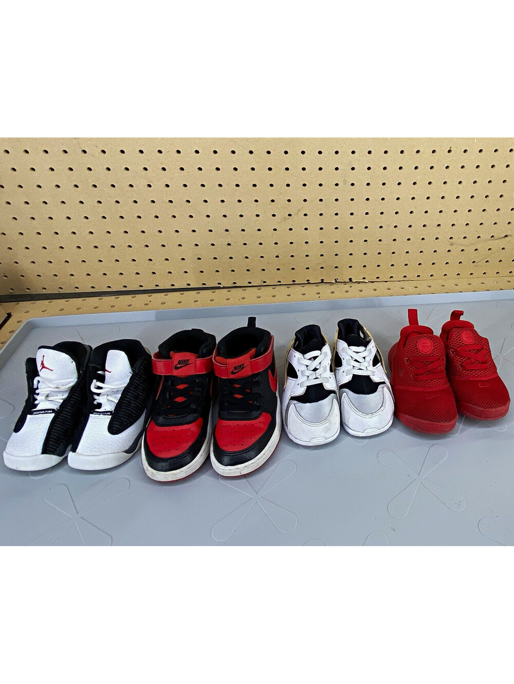 Nike & Jordan Unisex Kids Athletic Sneaker Lot of 4 US 6C-9C Multicolor